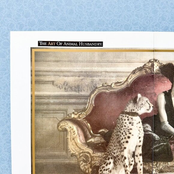 Martell Cognac 90s Ad | Luxe Cheetah Spread | Vintage Bar Decor - Picture 2 of 10